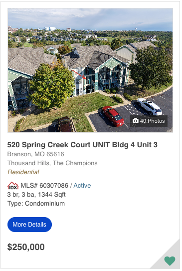 Thousand Hills Condo Branson
