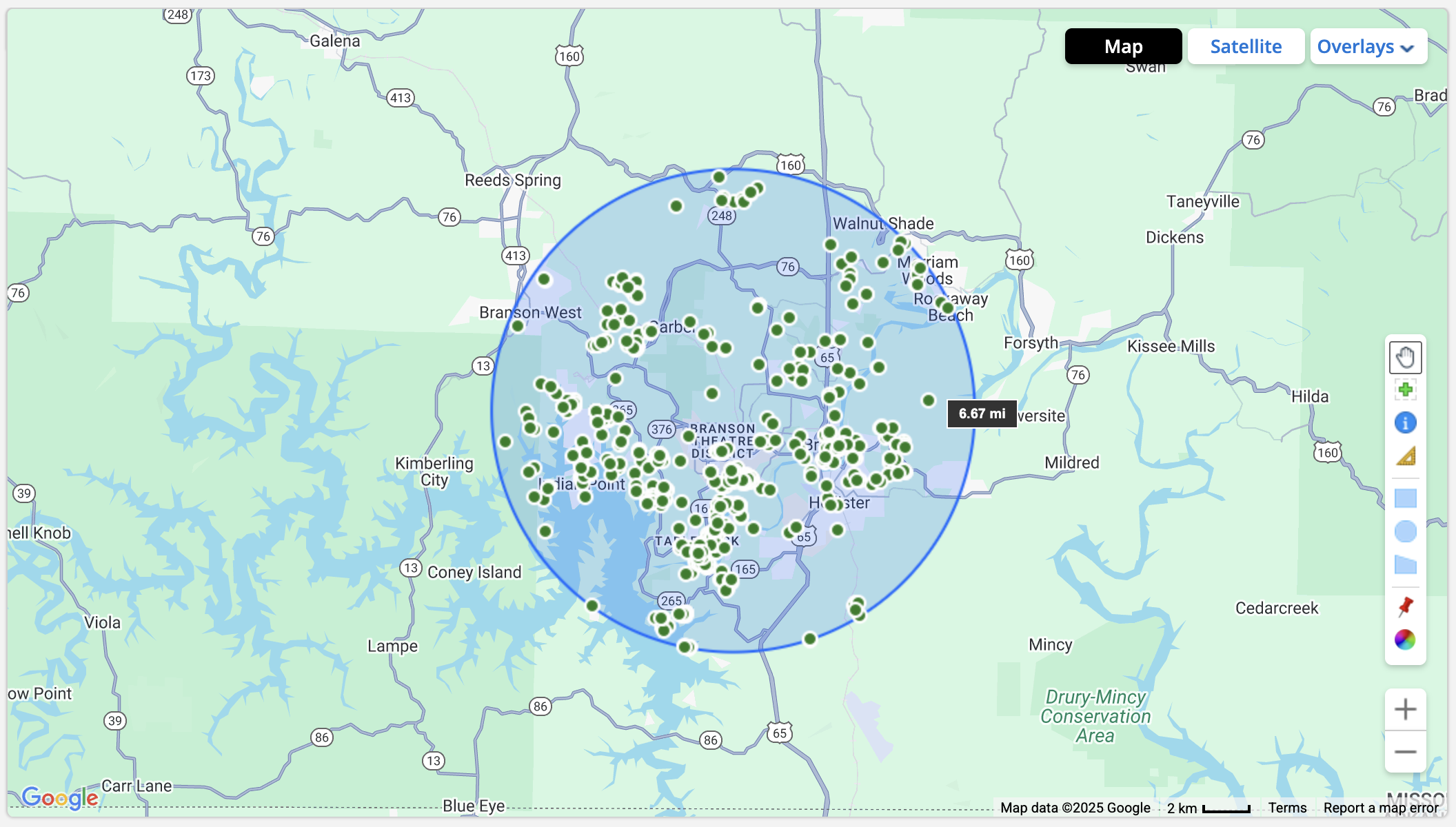 MLS map showing neighborhood comparisons